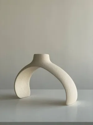 Підсвічник світлий шамот 21х15х8 см