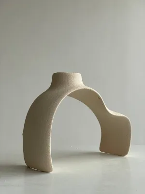 Підсвічник світлий, шамот, 22х17х8см