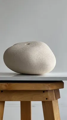 Ваза світла, шамот, для сухих композицій, 33х25х16,5см