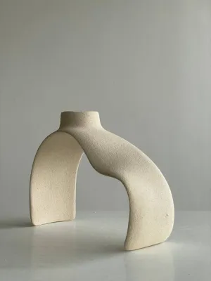 Підсвічник світлий, шамот, 22х17х8см