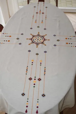 Скатертина "Гуцульська сецесія" Різдвяна колекція