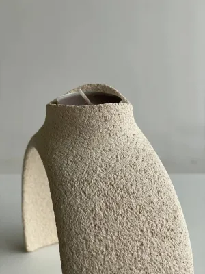 Підсвічник світлий, шамот, 19,5х16,5х7см