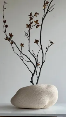 Ваза світла, шамот, для сухих композицій, 33х25х16,5см