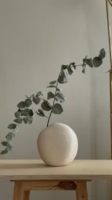 Ваза світла шамот 19х18х14 см