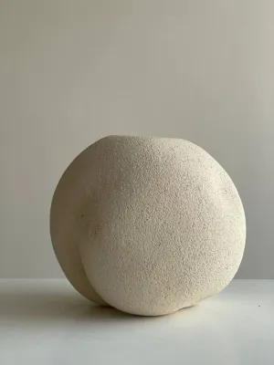 Ваза двохстороння світла шамот 21х19х19 см