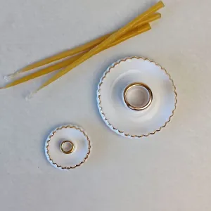 Свічник "Пряник" з золотом, L