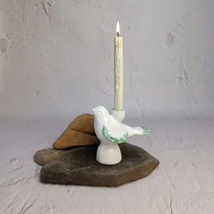 Свічник "Пташка" біла, new L