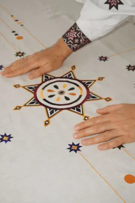 Скатертина "Гуцульська сецесія" Різдвяна колекція