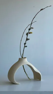 Підсвічник світлий шамот 23,5х15,5х8см.