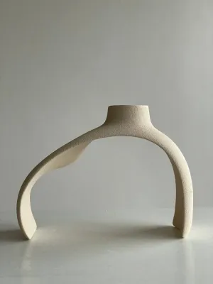 Підсвічник світлий, шамот, 22х17х8см