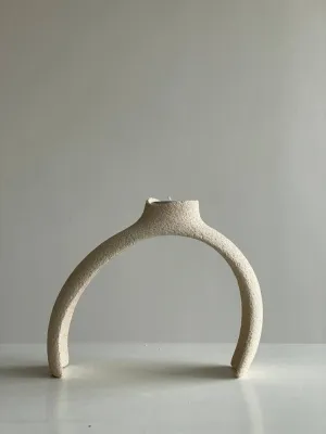 Підсвічник світлий, шамот, 19,5х16,5х7см