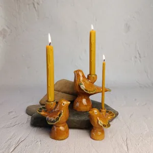 Свічник "Пташка" карамель, new M