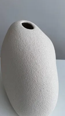 Ваза світла шамот для сухих композицій 25х23,5х14 см