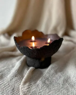 Свічка ваза одноніжка чорна