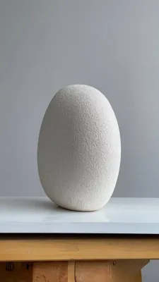 Ваза світла шамот для сухих композицій 25х23,5х14 см