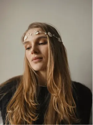 Пов'язка Flowers - Beige