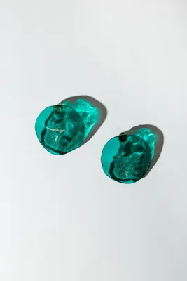 Сережки печені. Колір: Аквамарин