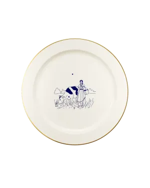 Тарілка "Соломія зранку вийшла в поле" (біла)