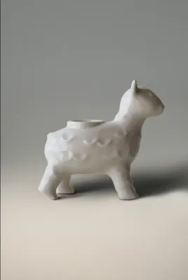 Підсвічник міні Овечка Пір'їнка (молочна)