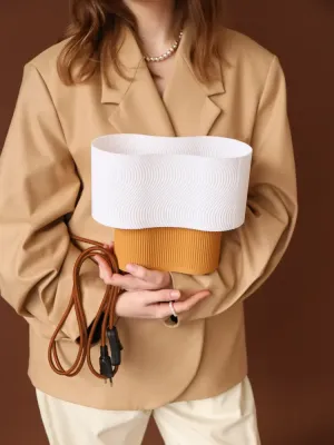 Світильник « Wave Lamp » біло-жовтого кольору