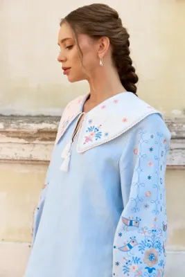 Блузка жіноча Сон-трава блакитна 