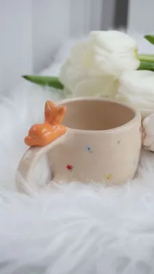 Горнятко "Руденький котик в квітах"