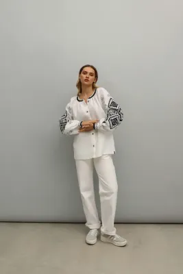 Блузка жіноча Горгани біла