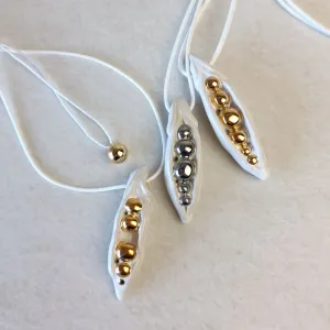 Підвіска «Горох» + горошина, білий