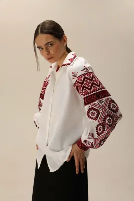 SVARGA Блузка жіноча Волинь біла