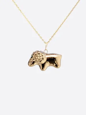 Декоративна керамічна прикраса "Баранець золотий" 