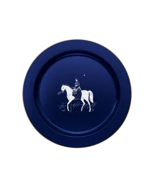 Тарілка "Відьма Мілена на коні" (синя)