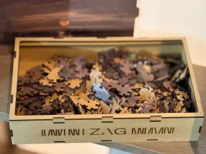 Дерев'яний фігурний пазл "Місячна ніч на Косаралі. Тарас Шевченко" 300 ел.