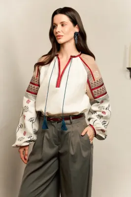 Блузка жіноча Дніпровщина біла