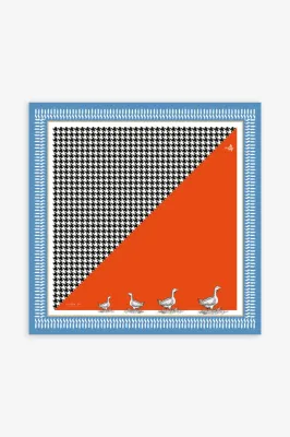 Хустина "Гуси" оранжева 70*70 см