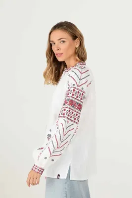 Блузка жіноча Луганщина (Сватівщина) біла