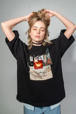 Футболка "Архівні сенси" чорна (бавовна 95%, еластан 5%)