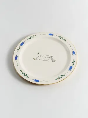 Тарілка "Овечка та Вінок Волошковий" (біла)
