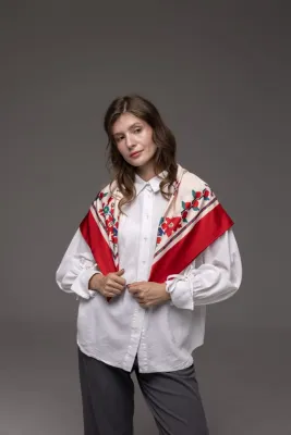 Хустка "Перегінське" червона S