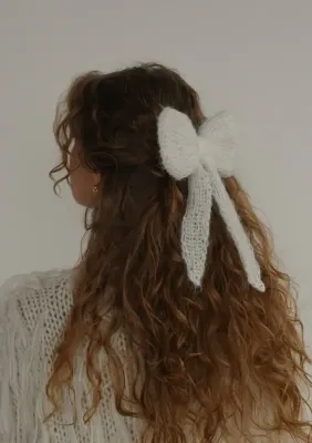 Заколка Бант Біла