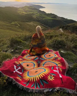 Арт-плед "Соняшник з бджолами"