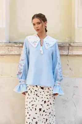 Блузка жіноча Сон-трава блакитна 