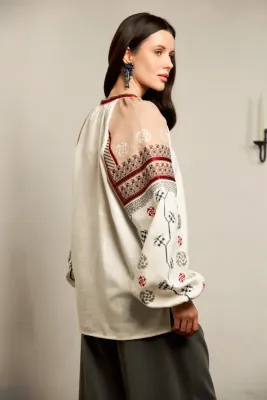 Блузка жіноча Дніпровщина біла