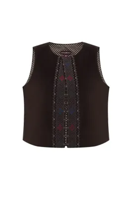 Жилетка Оксамит коричнева