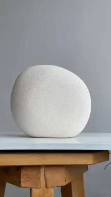 Ваза світла шамот для сухих композицій 25х23,5х14 см