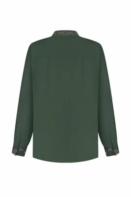 Сорочка чоловіча Сяйво темно-зелена