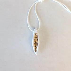 Підвіска «Горох» + горошина, білий