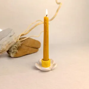 Свічник "Ромашка" з жовтою серединкою, S