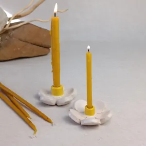 Свічник "Ромашка" з жовтою серединкою, М