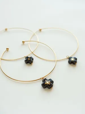 Кольє на твердій основі "Хрест" з золотим розписом