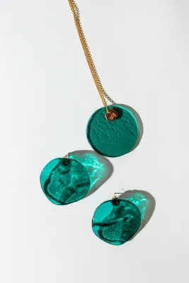 Сережки печені. Колір: Аквамарин